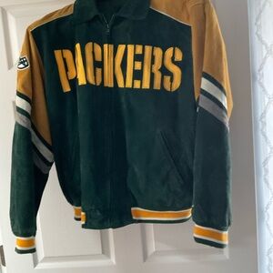 NFL Packers Green and Gold Varsity Jacket